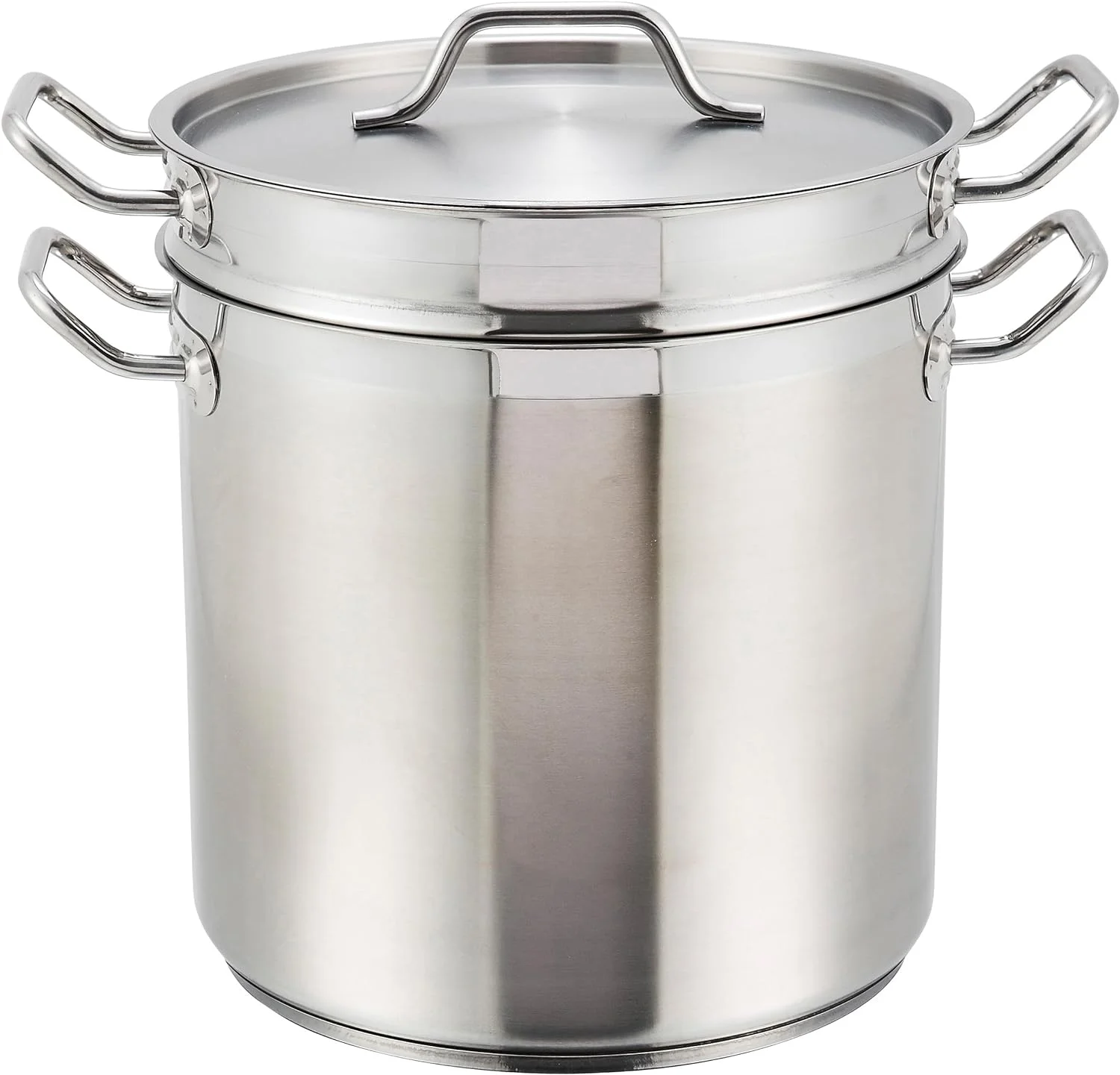 Stainless 16 Quart Steamer/Pasta Cooker With Cover, Stainless Steel