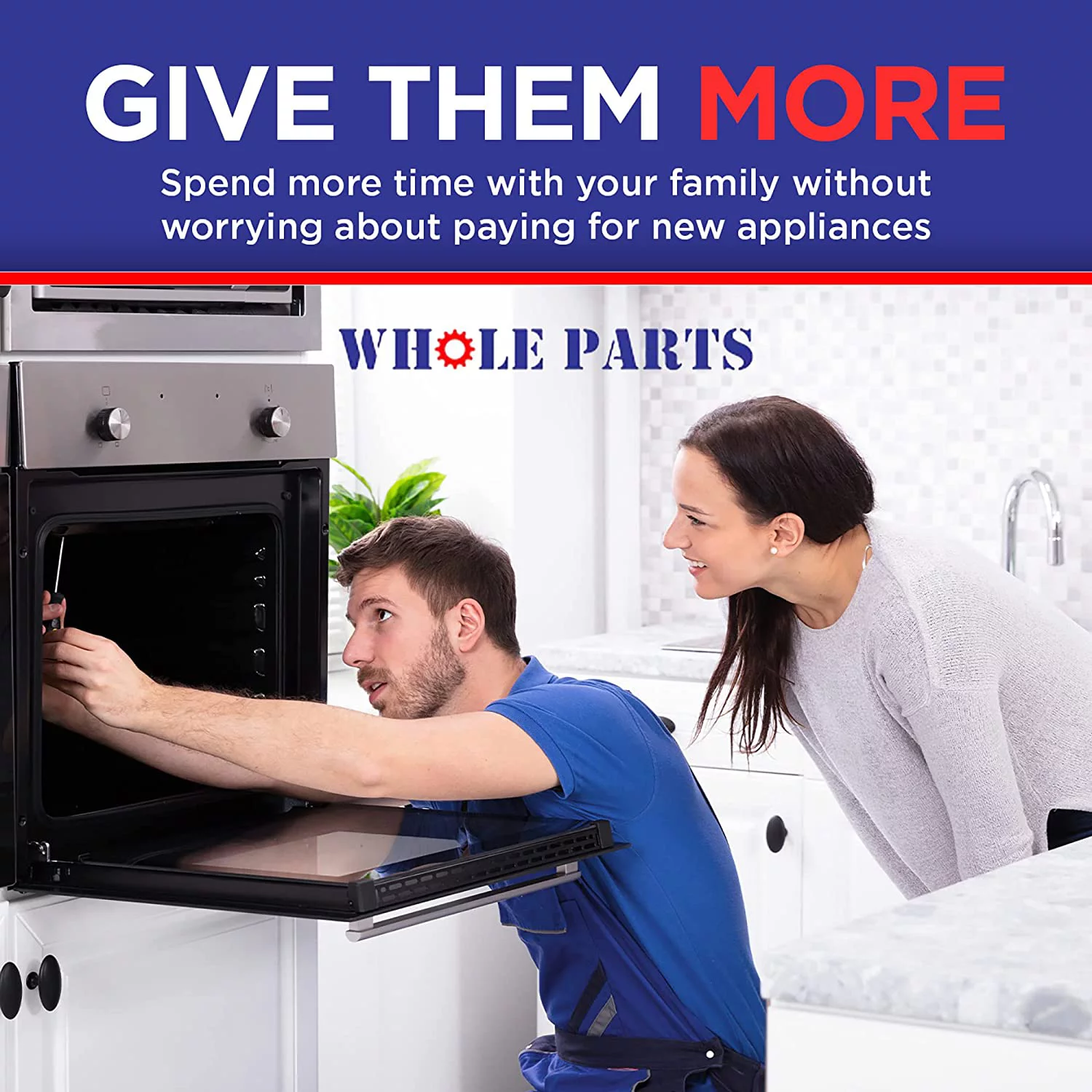 Whole Parts Washer Handle Part # 8182408 - Replacement & Compatible With Some Whirlpool Washing Machines