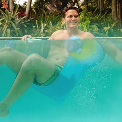 Big Joe Noodle Sling, No Inflation Needed, Pool Float with Armrests, Quick Draining Fabric, Cup Holder