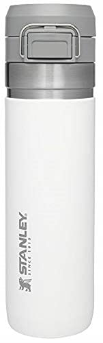 Stanley Quick Flip GO Water Bottle 24 oz | Push Button Lid | Leakproof and Packable for Travel and Sports | Insulated Stainless Steel | BPA-Free | Polar