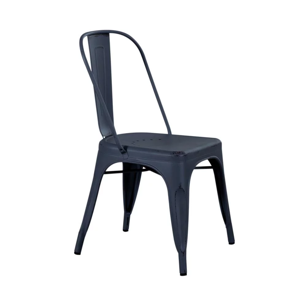 Liberty Furniture Industries Bow Back Side Chair- Navy