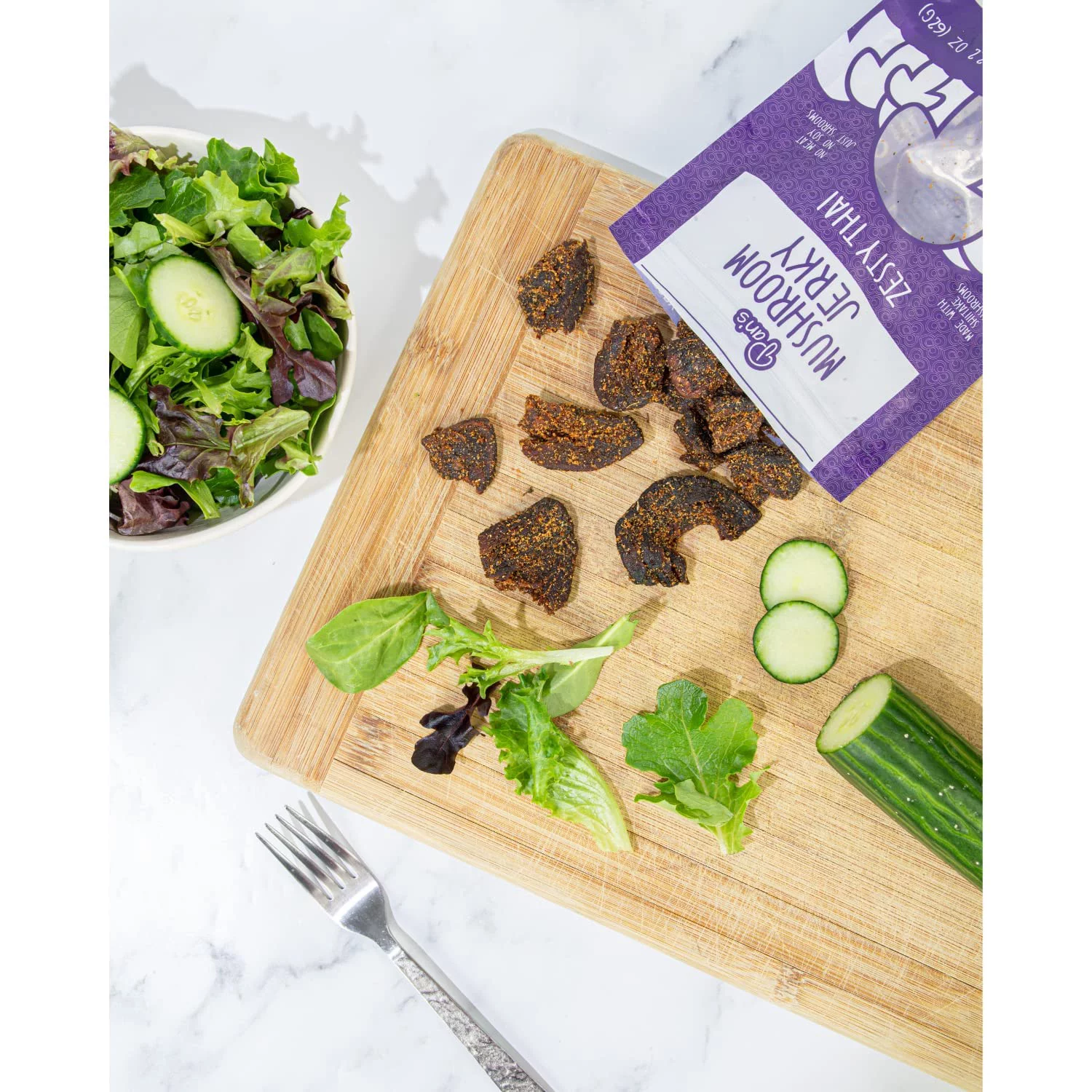 Pan's Mushroom Jerky Zesty Thai -- 2.2 oz Pack of 2