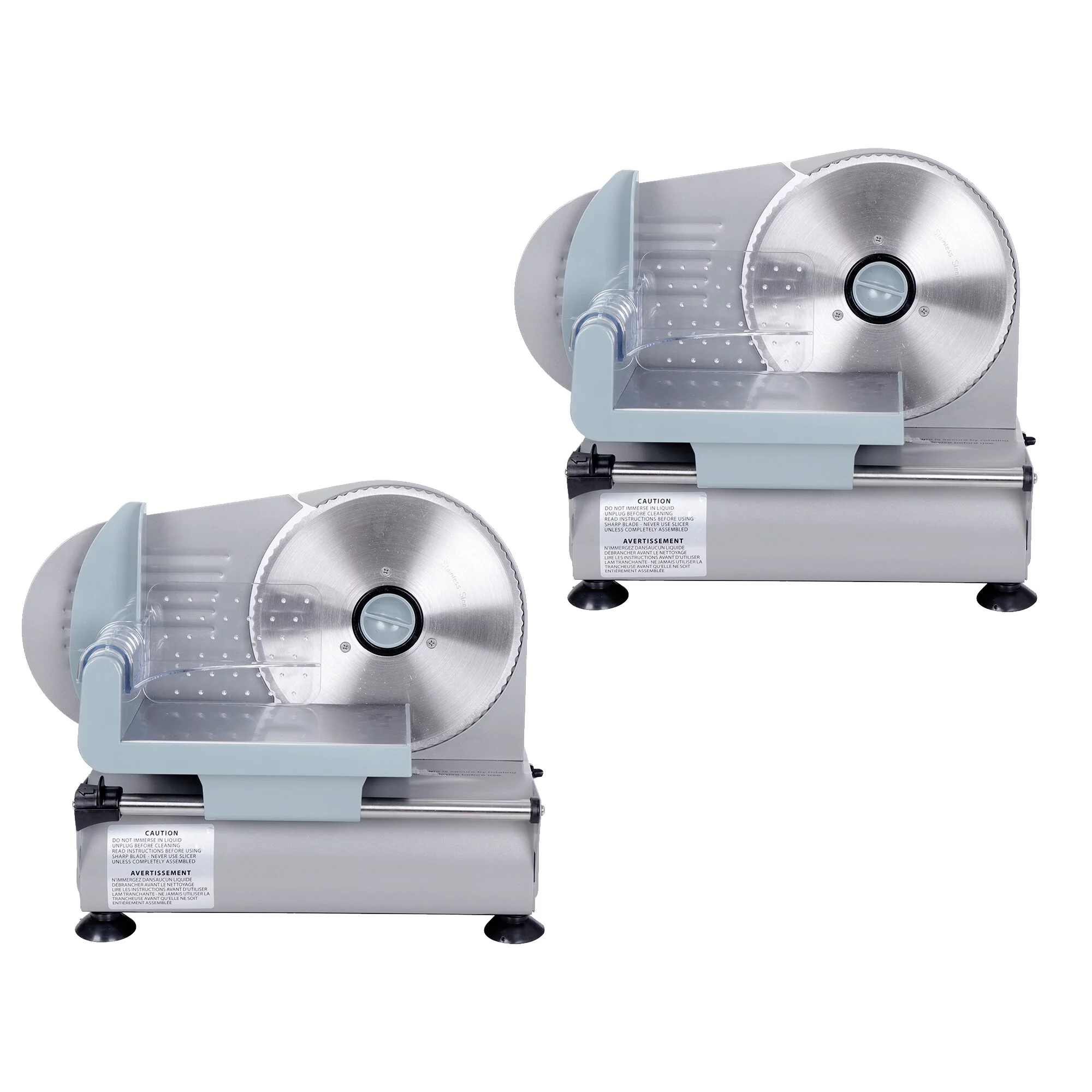 ZENSTYLE Set of Two Commercial Meat Slicer 150W Kitchen 7.5