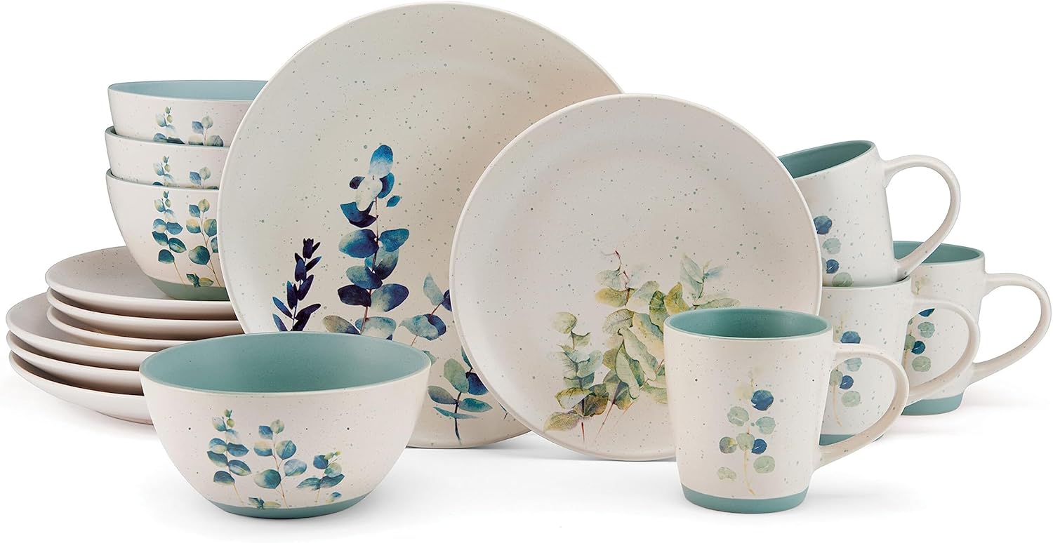 Pfaltzgraff Sawyer 16 Piece Dinnerware Set, Service for 4, Floral Multicolor