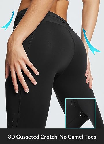 BALEAF Women's Fleece Lined High Waisted Leggings Water Resistant Thermal Warm Winter Tights Ski Hiking Pants with Pockets
