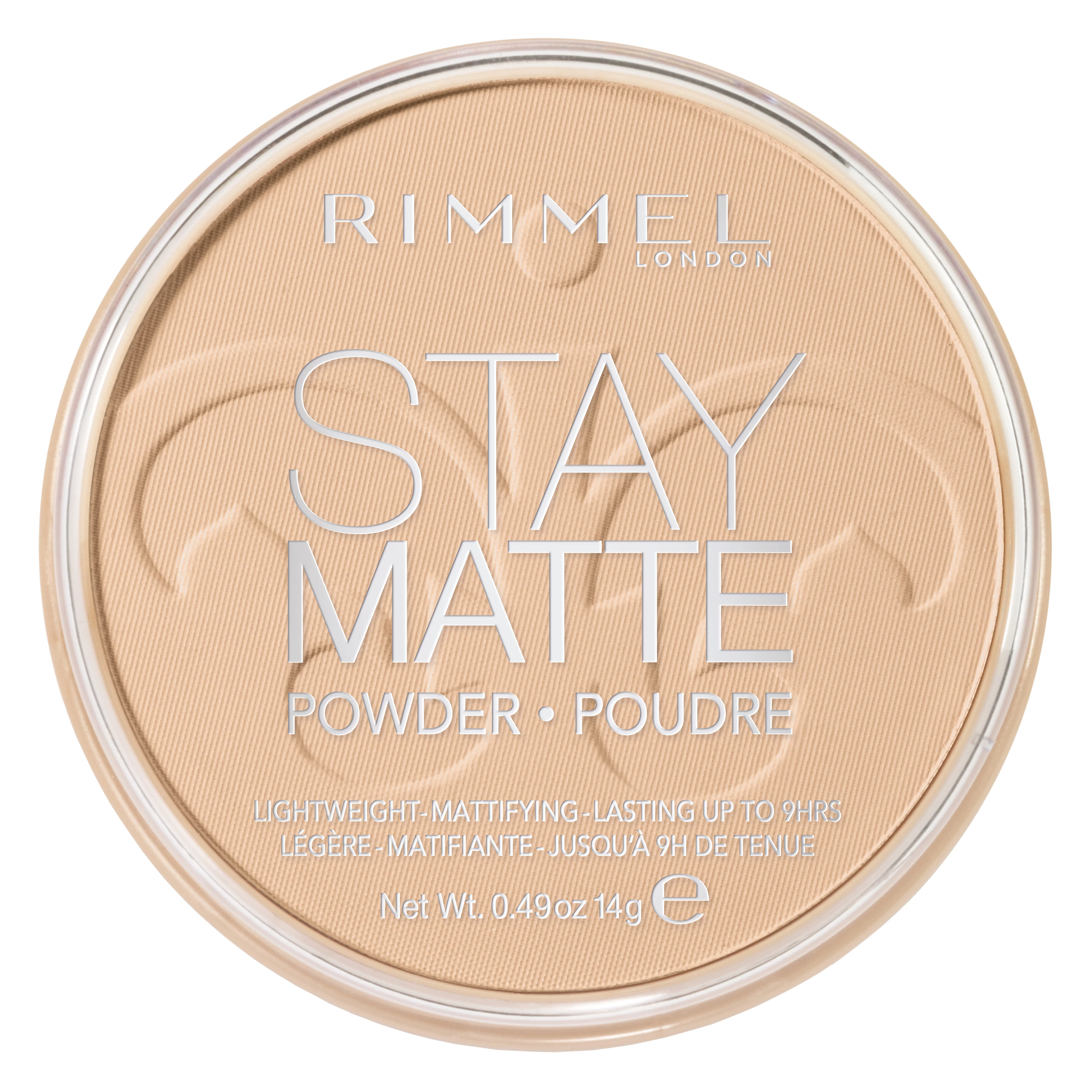 Rimmel London Stay Matte Pressed Powder, Creamy Natural 0.49 oz (Pack of 4)