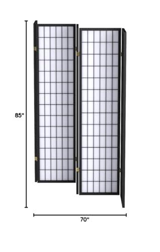 Panel Shoji Screen Room Divider 3-10 Panel (3 Panel, Black, White, Cherry, Natural)