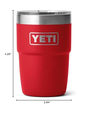 YETI Rambler 8 oz Stackable Cup, Stainless Steel, Vacuum Insulated Espresso Cup with MagSlider Lid