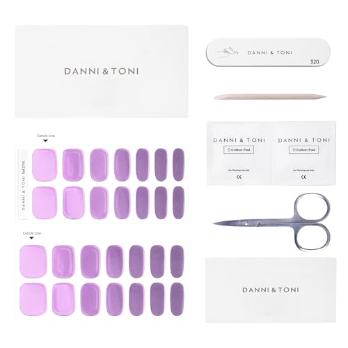 DANNI & TONI Semi Cured Gel Nail Strips Christmas Santa Claus Snowflakes Cat Eye Gel Nail Wraps 28 Stickers | Mistletoe Meow