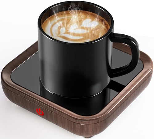 Coffee Mug Warmer for Desk, Smart Coffee Warmer with Touch Tech & Light, Coffee Cup Warmer with Gravity Sensor & Auto Shut Off, Candle Warmer Plate - Ideal Gifts for Dad and Mom