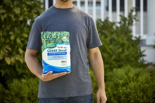 Scotts Turf Builder Grass Seed Sun & Shade Mix with Fertilizer and Soil Improver, Thrives in Many Conditions, 5.6 lbs.