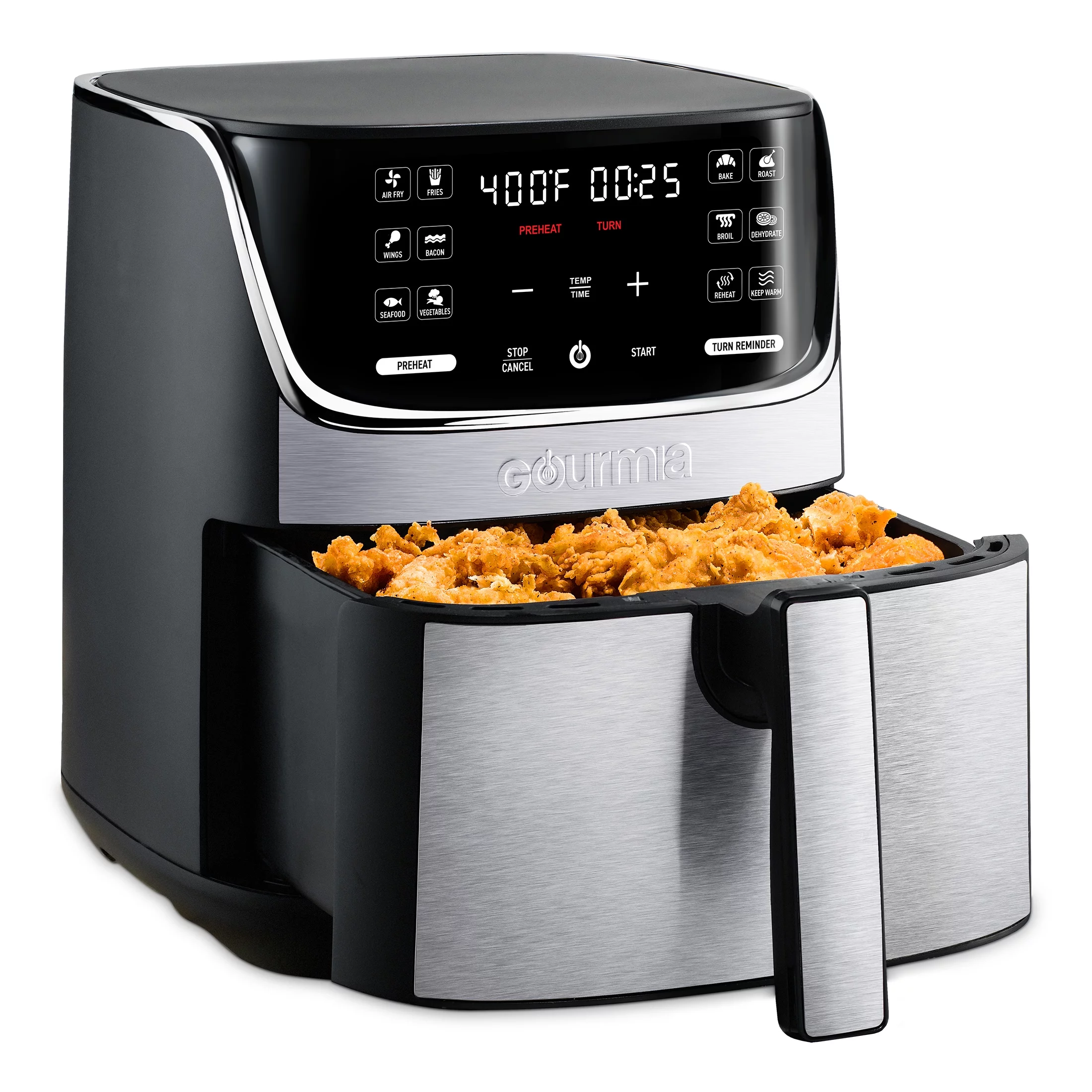 Gourmia 7 QT Digital Air Fryer with 12-One Touch Presets, GAF734, New, 13.5 in