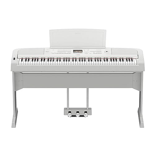 Yamaha 88-Key Weighted Digital Piano, with Foot Switch and Music Rest, Black-Furniture Stand Sold Separately, ‎167.64 x 45.72 x 20.32 cm (DGX670B)