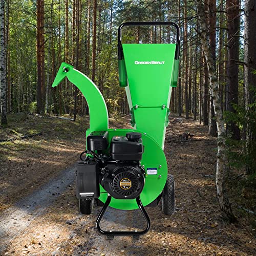 S3 Wood Chipper Shredder, 7HP 212cc Gas Powered Heavy Duty, 3