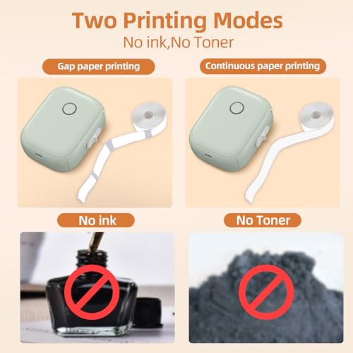 Label Maker Machine with Tape, Mini Bluetooth Label Printer P12 Portable Thermal Sticker Machine Small Thermal Sticker Printer with Multiple Templates for Storage Small Business Office Home