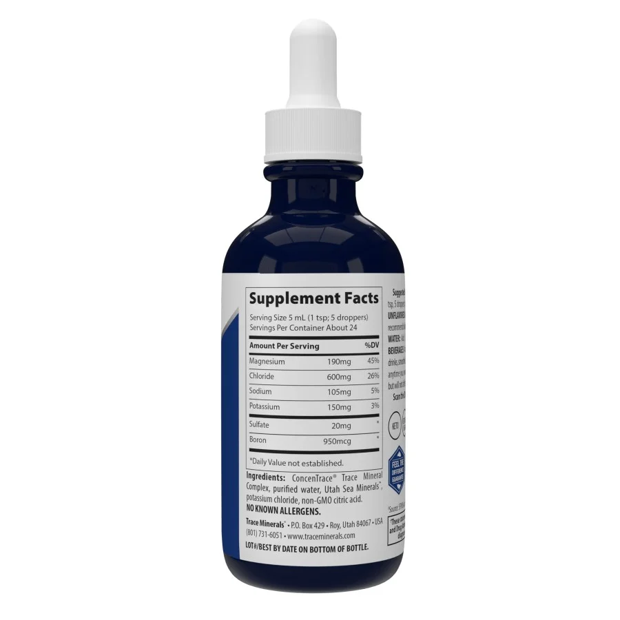 Trace Minerals Keto Electrolyte Drops, for Dehydration, Muscle Cramps, Keto-Flu, and Electrolyte Imbalance, Gluten Free, Vegan, 24 Servings