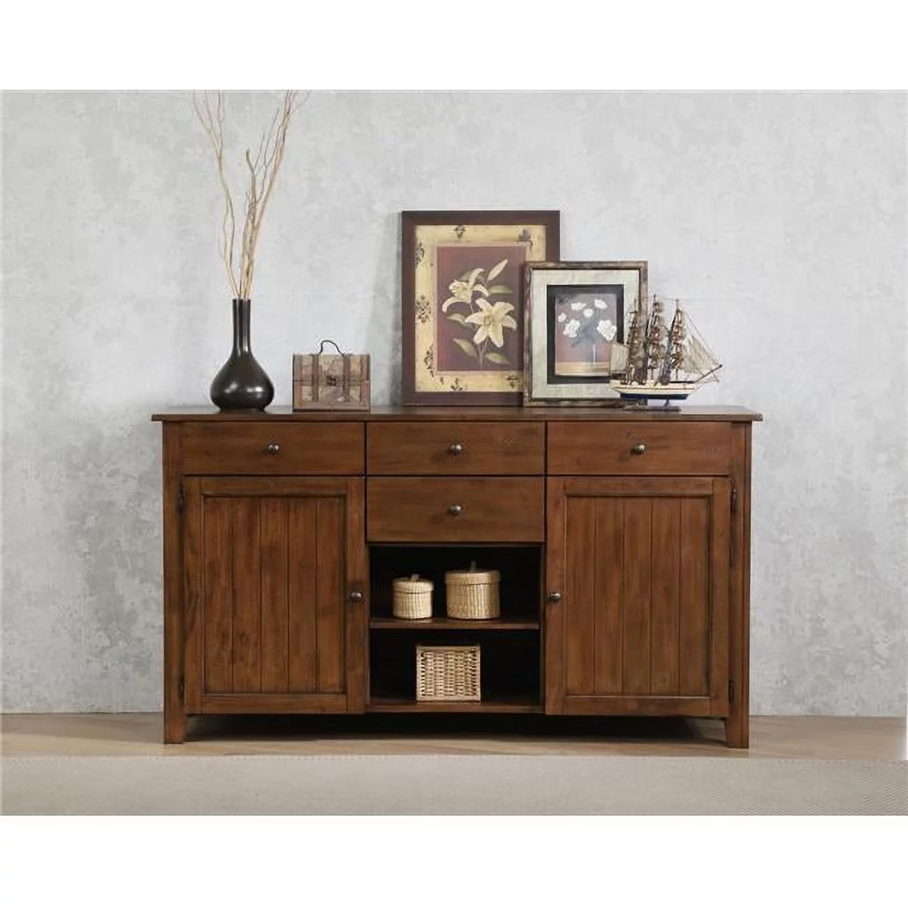 Sunset Trading Simply Brook Sideboard Server - Amish Brown