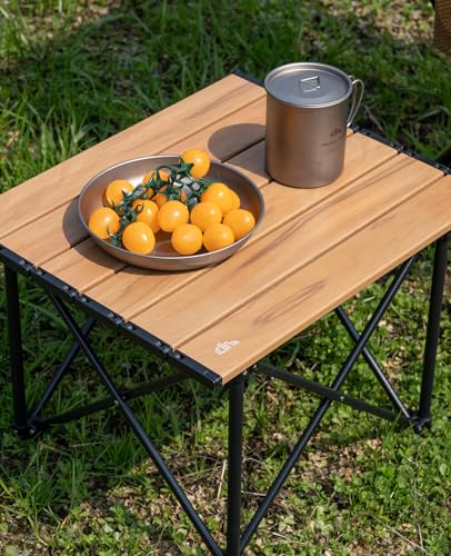 iClimb Ultralight Compact Camping Folding Table with Carry Bag (Blue - S)