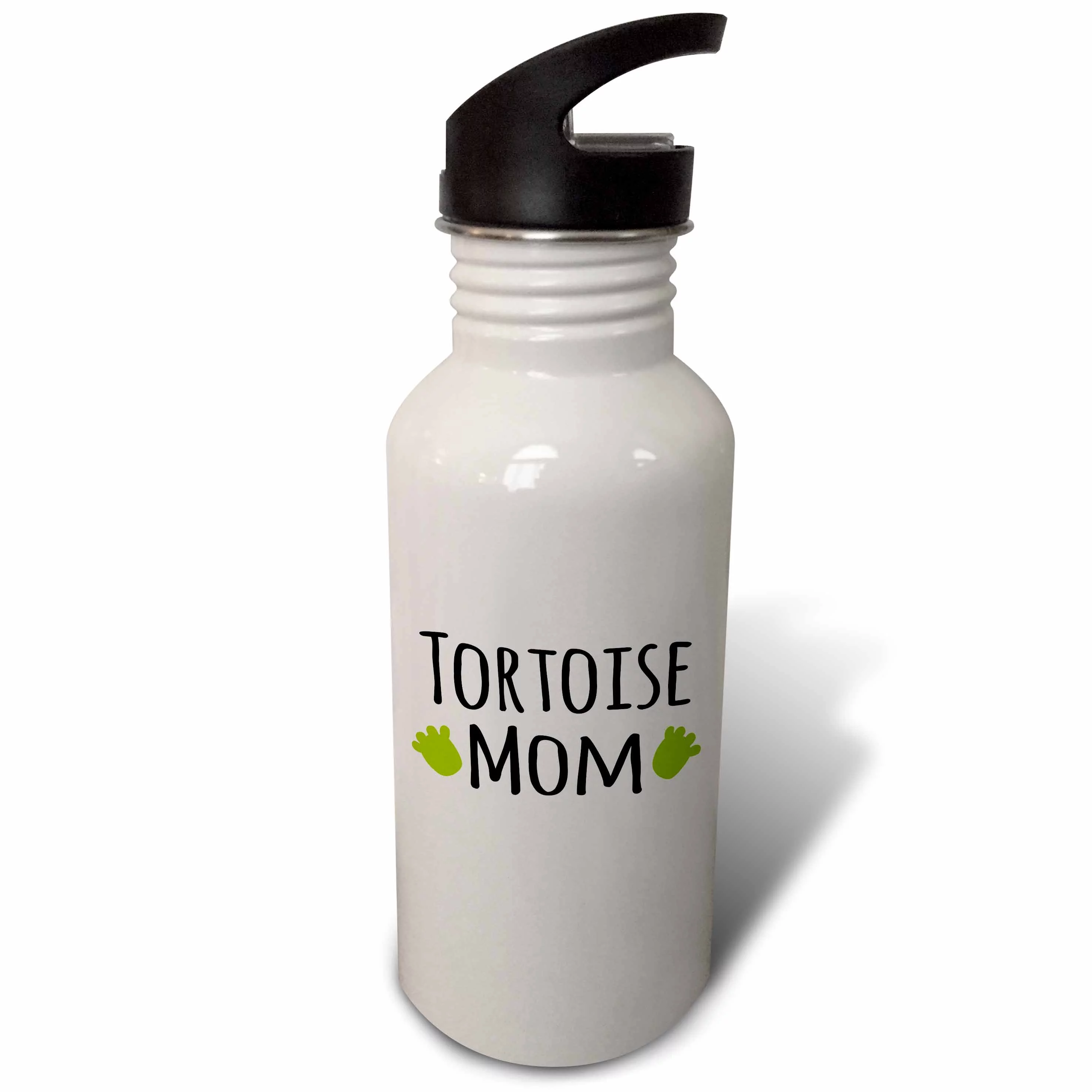 Tortoise Mom - for shell reptile lovers enthusiasts and pet owners - Testudines - with footprints 21 oz Sports Water Bottle wb-154051-1