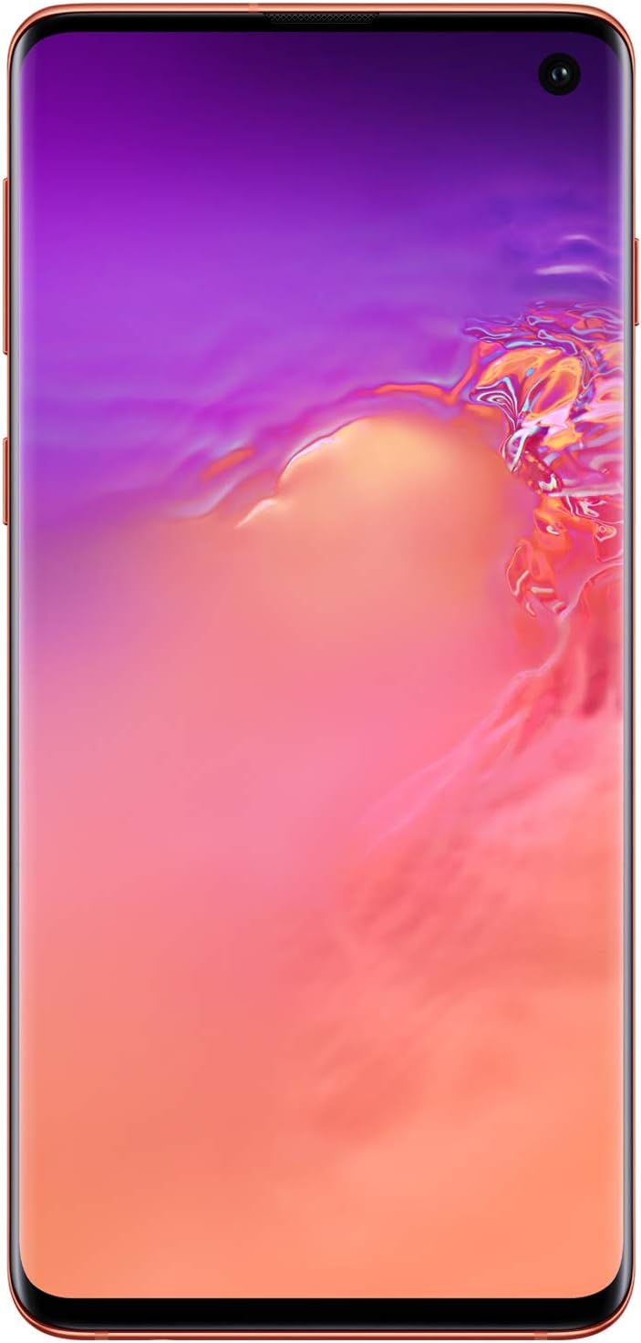 Samsung Galaxy S10 Factory Unlocked Android Cell Phone | US Version | 128GB of Storage | Fingerprint ID and Facial Recognition | Long-Lasting Battery | Flamingo Pink