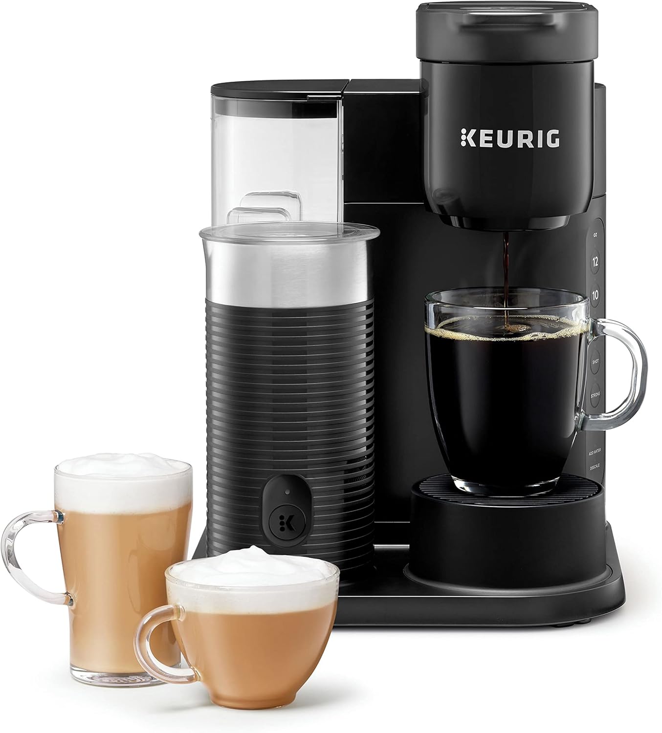 K-Cafe Essentials Single Serve K-Cup Pod Coffee, Latte and Cappuccino Maker, Black