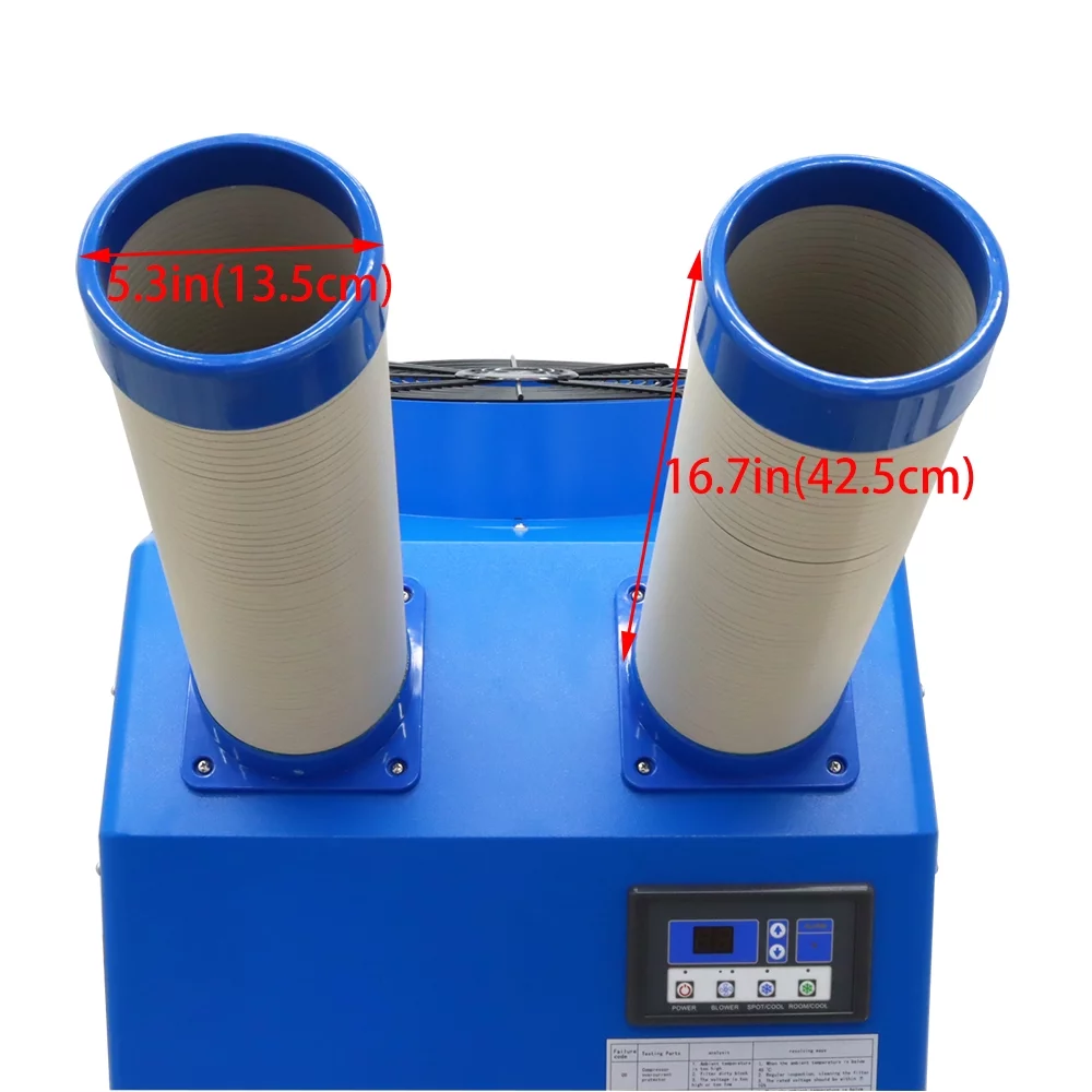 TECHTONGDA Industrial Air Conditioner Portable Air Cooler for Factories Two Pipes 220V
