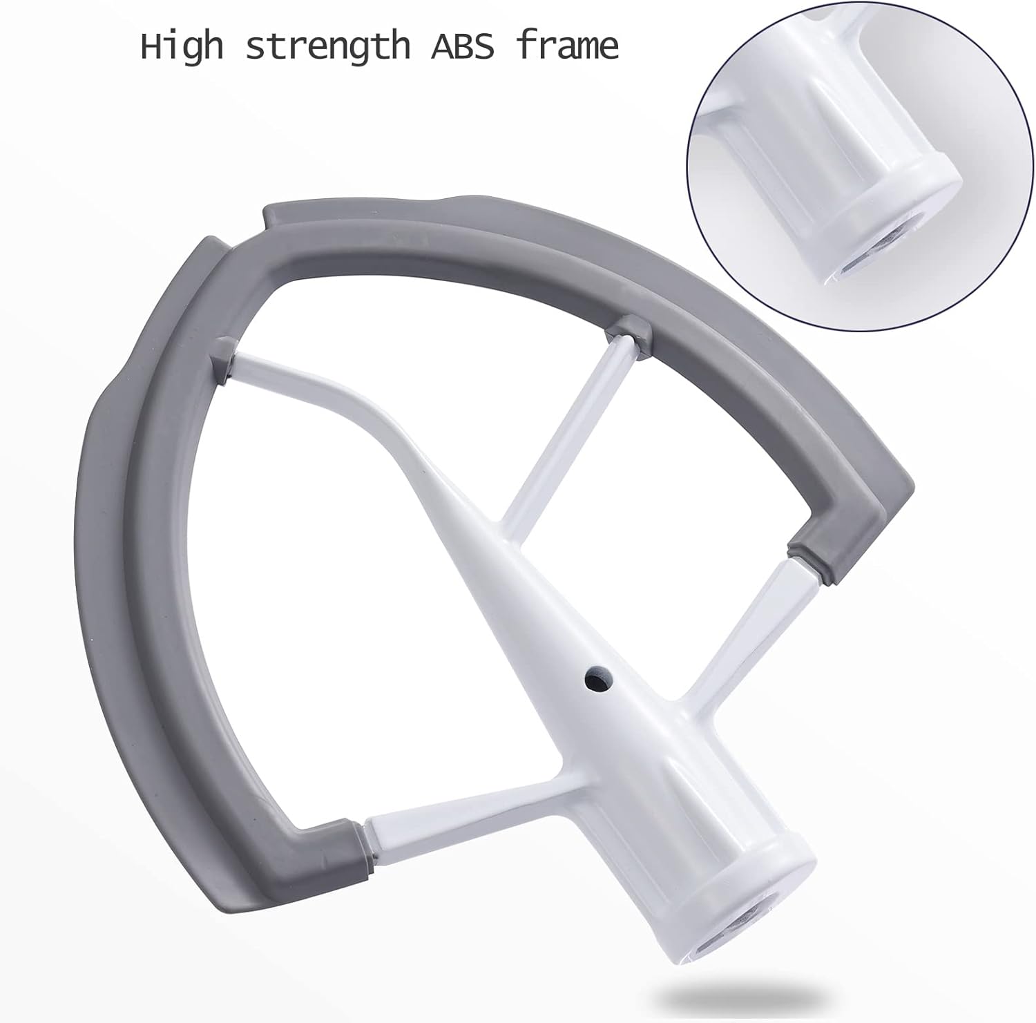 6QT Flex Edge Beater for KitchenAid Bowl-Lift Stand Mixer,6 Quart Flat Beater Paddle with Flexible Silicone Edge Bowl Scraper