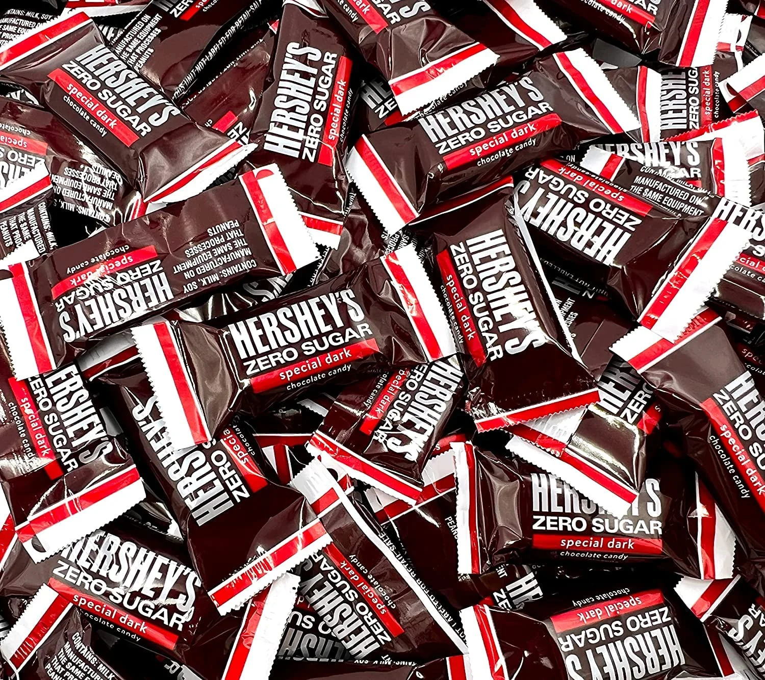 HERSHEY'S SPECIAL DARK Zero Sugar Chocolate Sugar Free Candy, Individually Wrapped (Bulk 2.5 Pound Bag)