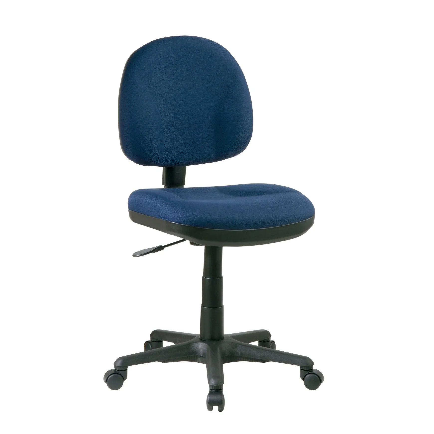 Work Smart Fabric Sculptured Task Chair without Arms in Black