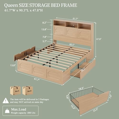 Queen Bed Frame with 47