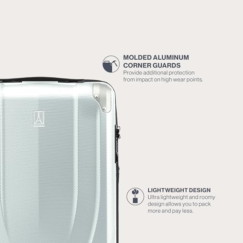 Travelpro Pathways 3 Hardside Expandable Luggage, 8 Spinner Wheels, Lightweight Hard Shell Suitcase, Carry On 21 Inch, Black Knight