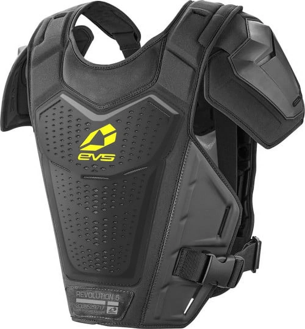 EVS RV5-BK-S-M Revo 5 Roost Guard Deflector, Black & Hi-Vis Yellow - Small & Medium