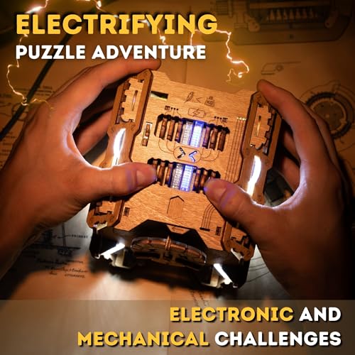 Tesla Box - Electronic Puzzle Box - Escape Room Game in a Box - Brain Teaser - 3D Wooden Puzzle for Adults - Money Puzzle Box for Cash Gift - Birthday GiftBox MoneyBox