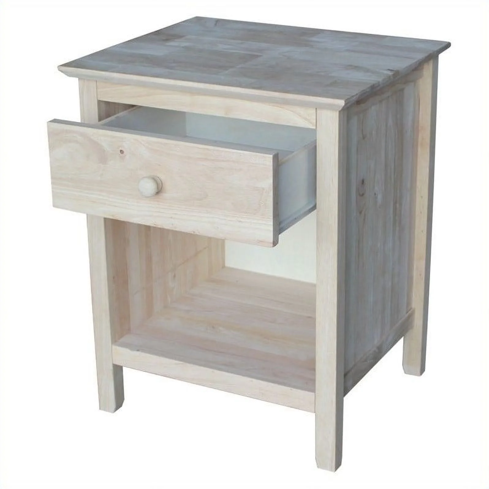 Riverbay Furniture Unfinished 1-Drawer Nightstand