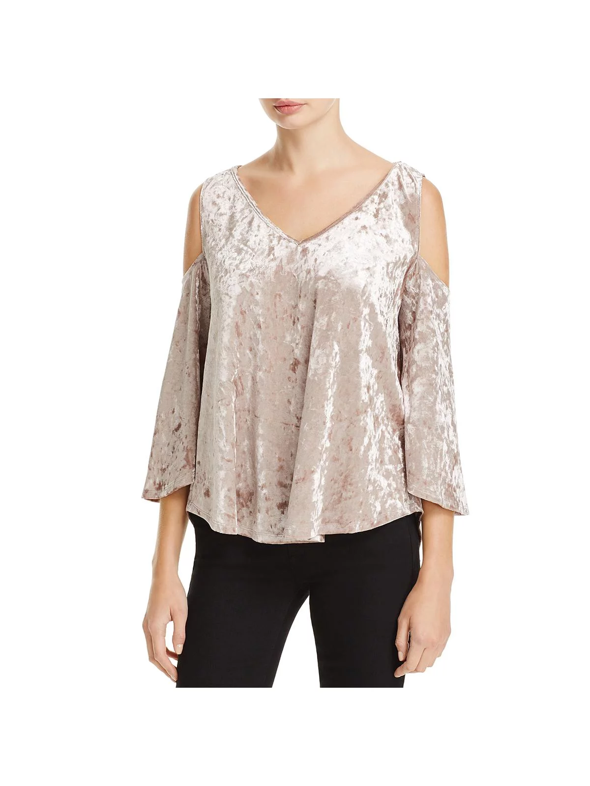 Status Womens Velvet Hi-L Pullover Top