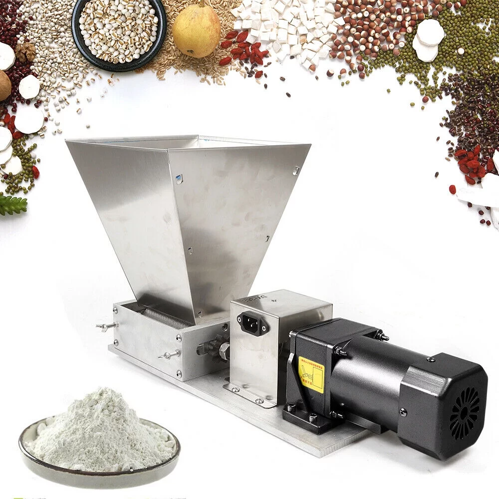 TOOL1SHOoo 60W Electric Malt Crusher Stainless Steel Barley Grain Grinder Mill+4 Hoppers
