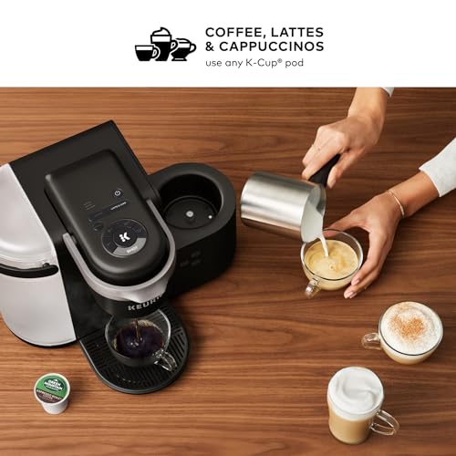 Keurig K-Cafe Single-Serve K-Cup Coffee Maker, Latte Maker and Cappuccino Maker, Comes with Dishwasher Safe Milk Frother, Coffee Shot Capability, Compatible with all Keurig K-Cup Pods, Dark Charcoal