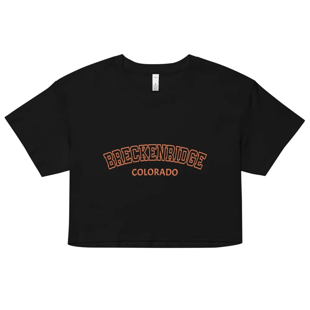 Breckenridge Colorado Women’s crop top (Black, XS)