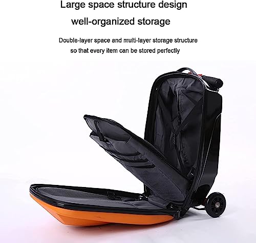 DXZENBO Suitcases with Wheels Small Carry On Luggage Aluminum Alloy Trolley Suitcase Boarding Suitcase Wear-Resistant Shock Absorption
