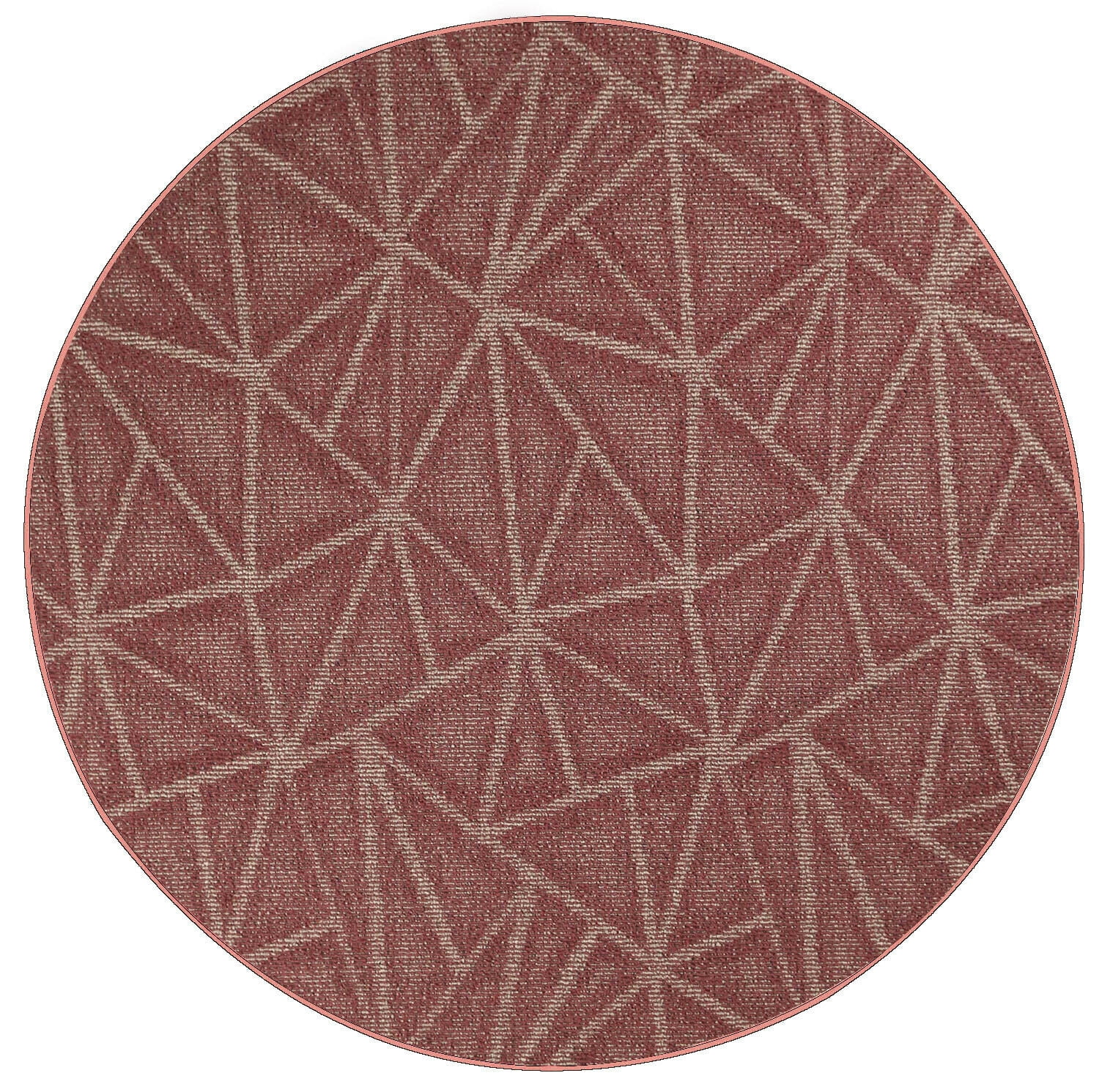 Furnish My Place Modern Indoor/Outdoor Commercial Solid Color Rug - Burgundy, 12' Round, Pet and Kids Friendly Rug. Made in USA, Area Rugs Great for Kids, Pets, Event, Wedding