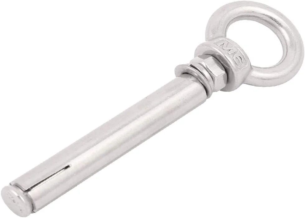 Expansion Anchor Bolts,Hex Nut,Expansion Screw Bolts,Wire Rope 304 Stainless Steel Expansion Shiel-d Anchor Eye Bolt M6 x 80mm(id:633 d5 14 d82)(Color:Multiple Colors, Size:Small)