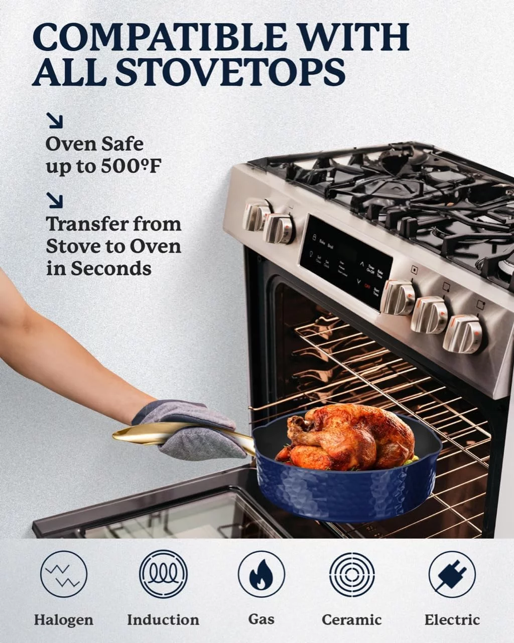 Granitestone 4 Qt Saute Pan with Lid 11 Inch Non Stick Frying Pans Deep Saute Pan Fry Pan with Lid