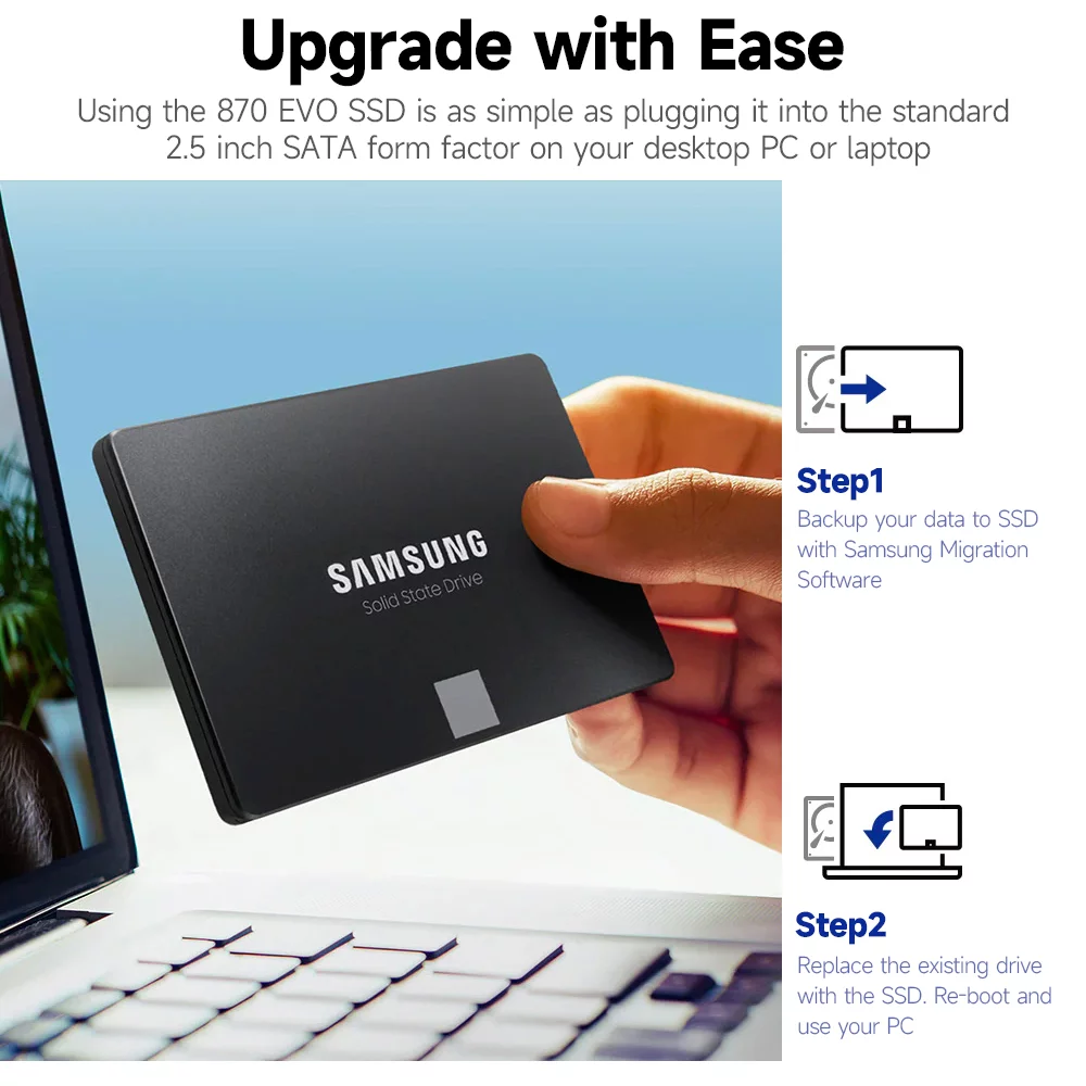 moobody 870 EVO Solid State Drive 250GB: SATA3.0 Interface, High-Speed Read&Write