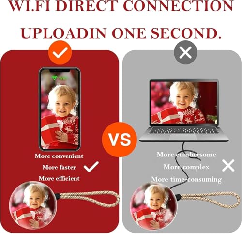 Memory Orb Christmas Ornament, Memory Sphere Lamp, 2026 New Personalized 3D Ultrasound Video Orb Memory Sphere Lamp Video, 2.7