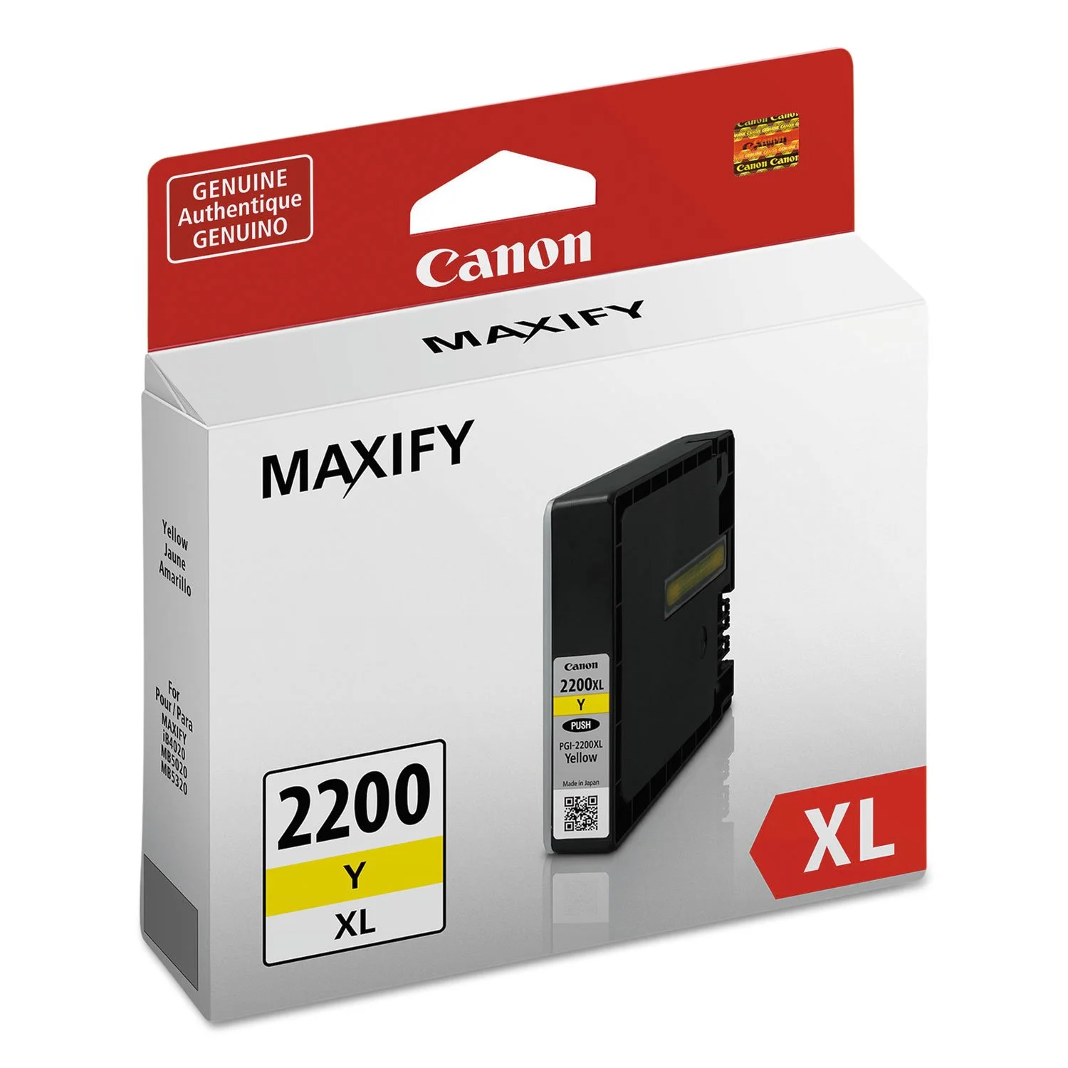 Canon PGI-2200XL Yellow Ink Tank Compatible to IB4120, MB5420, MB5120, IB4020, MB5020, MB5320