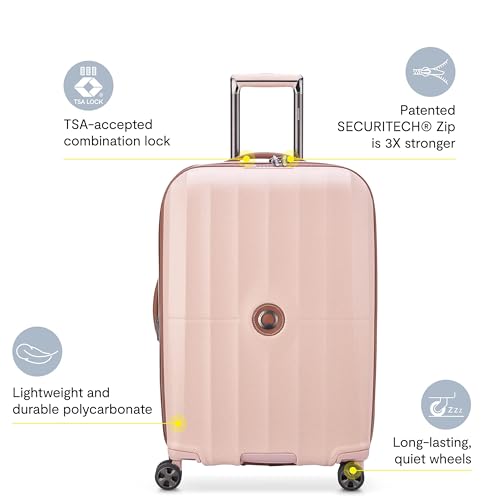 DELSEY PARIS Carrousel Hardside Expandable Luggage with Spinner Wheels, Navy, Carry-on 21 Inch