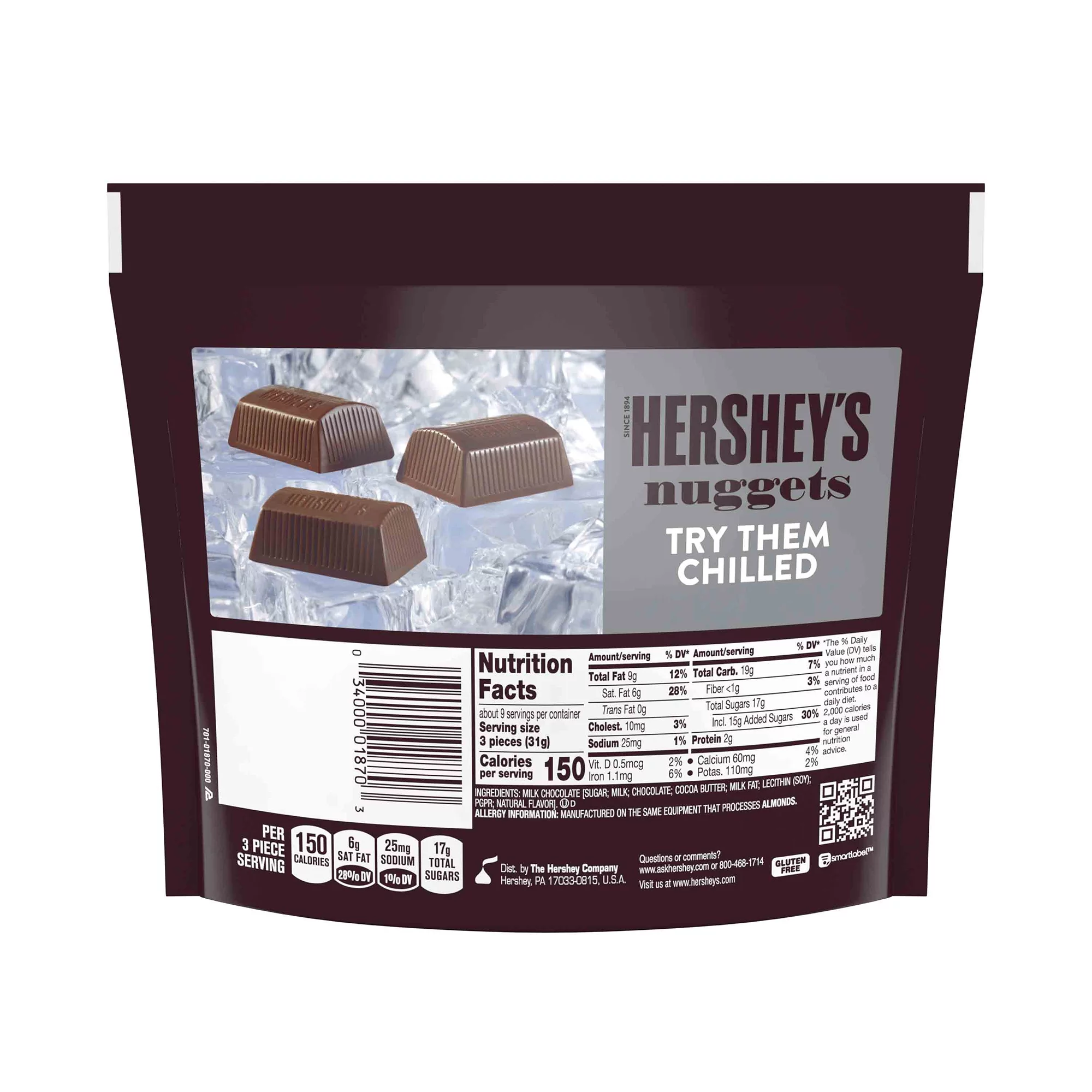 HERSHEY'S NUGGETS Milk Chocolate Candy, 10.2 oz, 3 Pack