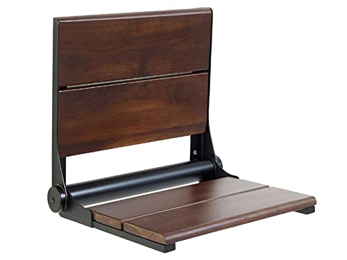 Teak Shower Seat - Type 304 Stainless Steel/Contoured 1