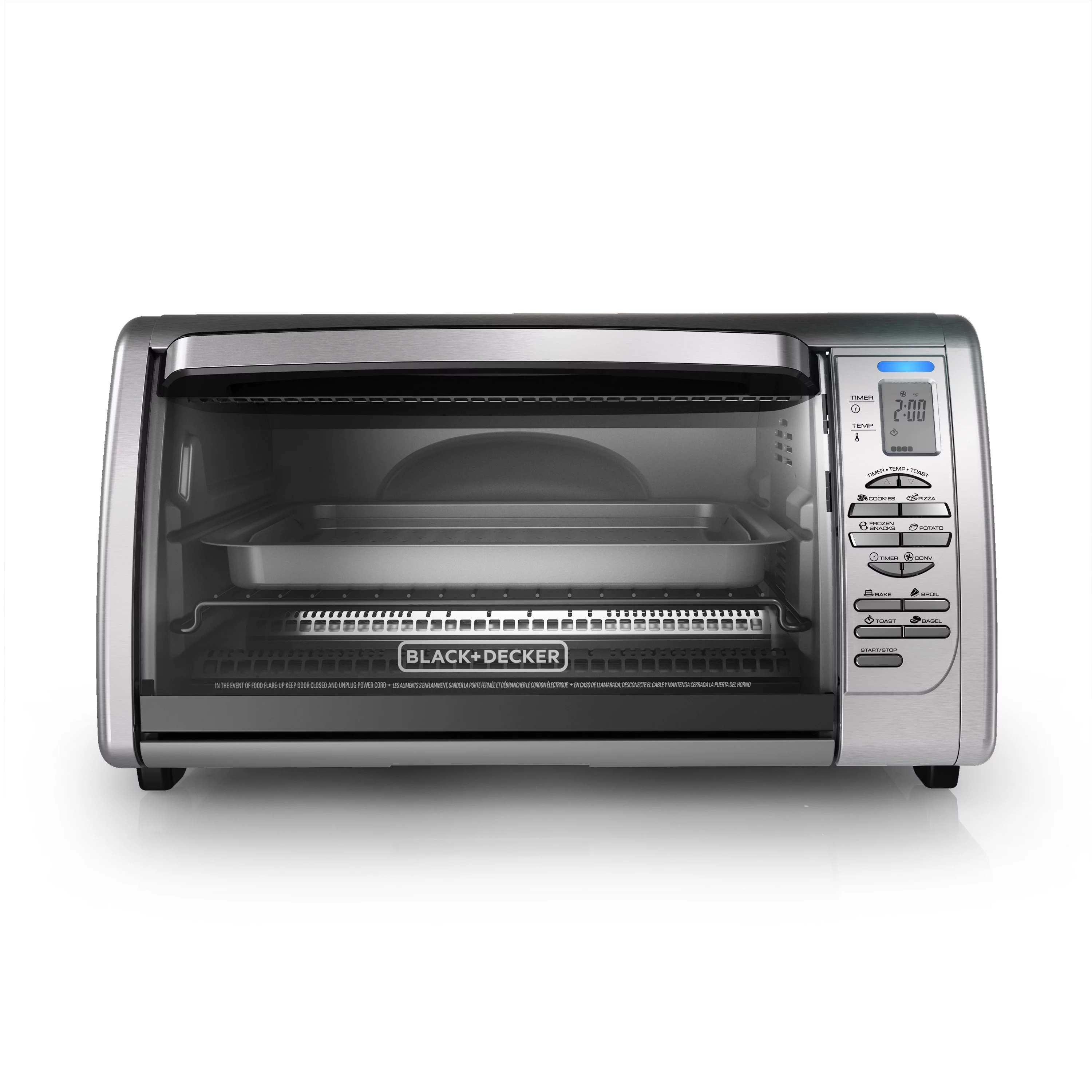 BLACK+DECKER Countertop Convection Toaster Oven, Stainless Steel, CTO6335S