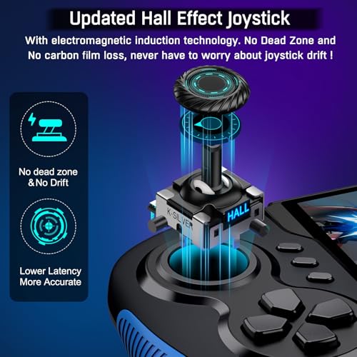 Gammeefy Switch Controller for Switch/Switch OLED, Hall Effect One-Piece Joypad Controller Replacement for Switch Pro Controller, Switch Remote with Turbo & Dual Motor Vibration Sega Dreamcast Games